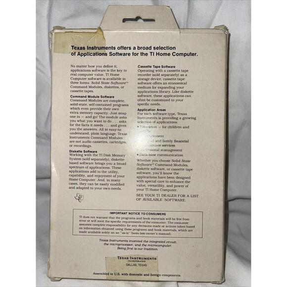 Texas Instruments - Chisholm Trail Command Module Ti99 - Picture 2 of 6